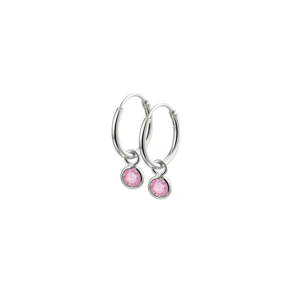Zilver Gerhodineerd Oorringen met hangers Zirkonia 1327442 - PansiteNederland.nl