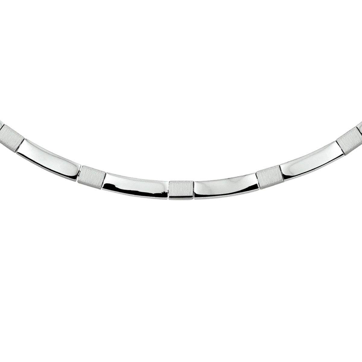 zilver gerhodineerd collier poli/mat 4,5 mm 45 cm 1327777 - PansiteNederland.nl