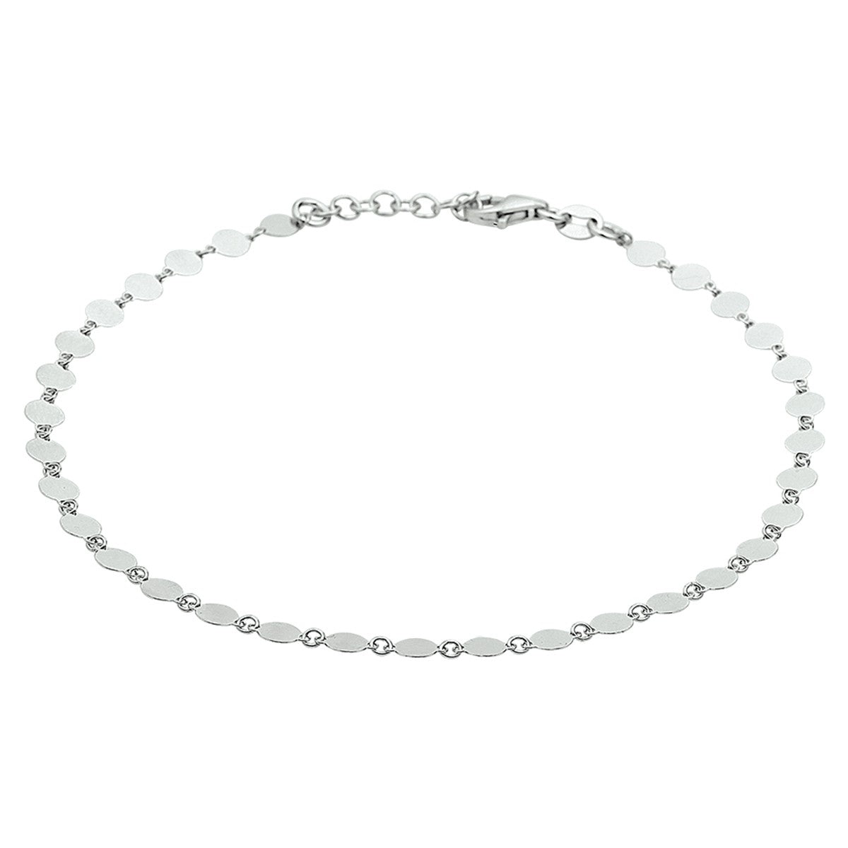 Zilver gerhodineerd enkelbandje 4,0 mm 24 + 2 cm 1327820 - PansiteNederland.nl