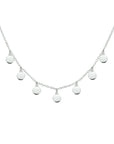 zilver gerhodineerd collier rondjes 41 + 4 cm 1327849