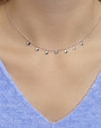 zilver gerhodineerd collier rondjes 41 + 4 cm 1327849