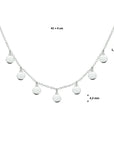 zilver gerhodineerd collier rondjes 41 + 4 cm 1327849