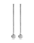 Zilver Gerhodineerd Doortrekoorbellen Zirkonia 1327927 - PansiteNederland.nl
