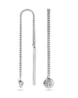 Zilver Gerhodineerd Doortrekoorbellen Zirkonia 1327927 - PansiteNederland.nl