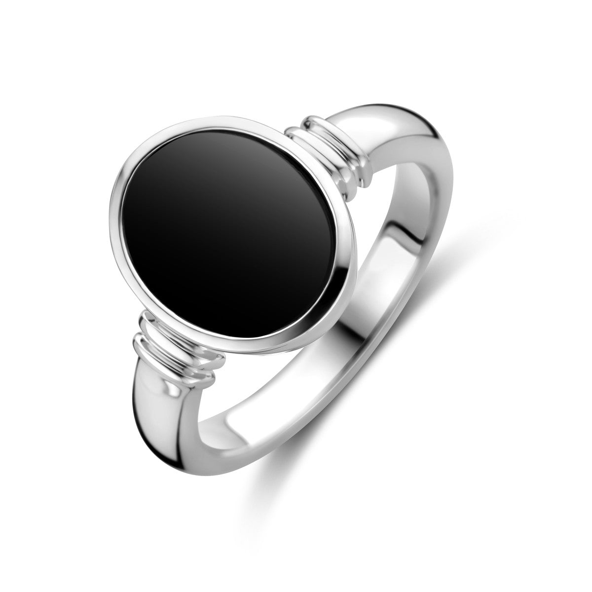 Gerhodineerd Zilver Ring Onyx 1328739 - PansiteNederland.nl