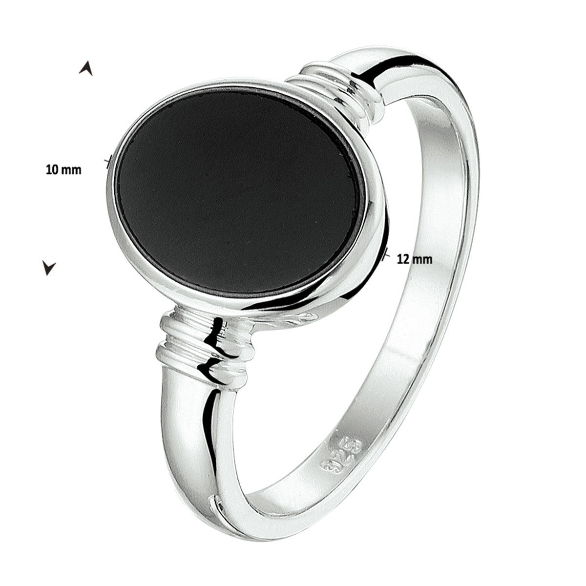 Gerhodineerd Zilver Ring Onyx 1328739 - PansiteNederland.nl
