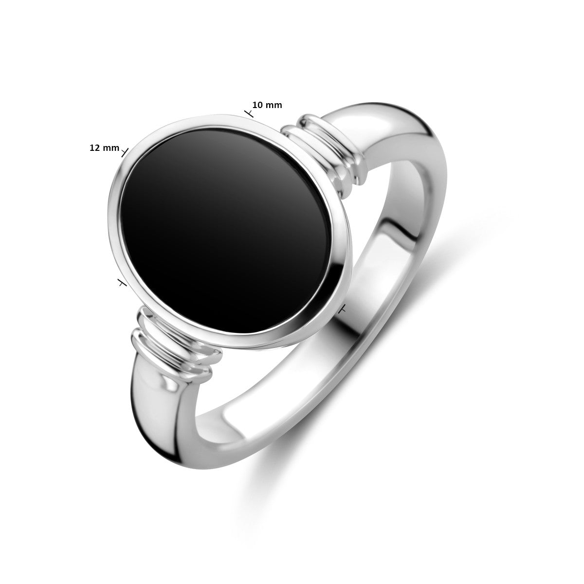 Gerhodineerd Zilver Ring Onyx 1328739 - PansiteNederland.nl