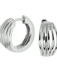 Zilver Gerhodineerd Klapoorringen 1328112
