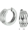 Zilver Gerhodineerd Klapoorringen 1328112