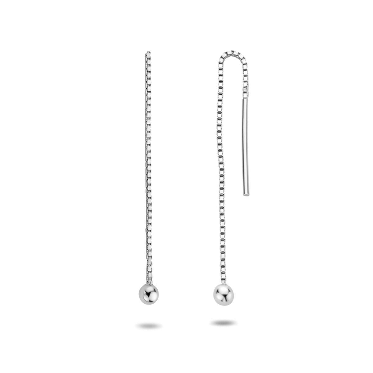 Zilver Gerhodineerd Doortrekoorbellen Bolletje 1328129 - PansiteNederland.nl