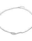 zilver gerhodineerd collier zirkonia 43 + 3 cm 1328185 - PansiteNederland.nl