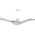 zilver gerhodineerd collier zirkonia 43 + 3 cm 1328185 - PansiteNederland.nl