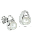 Zilver Gerhodineerd Oorknoppen Parel 1328204 - PansiteNederland.nl