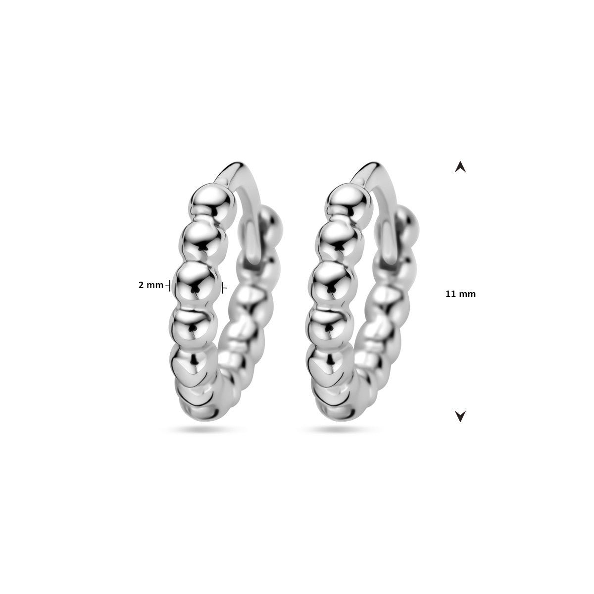 Zilver Gerhodineerd Klapoorringen 1328330 - PansiteNederland.nl