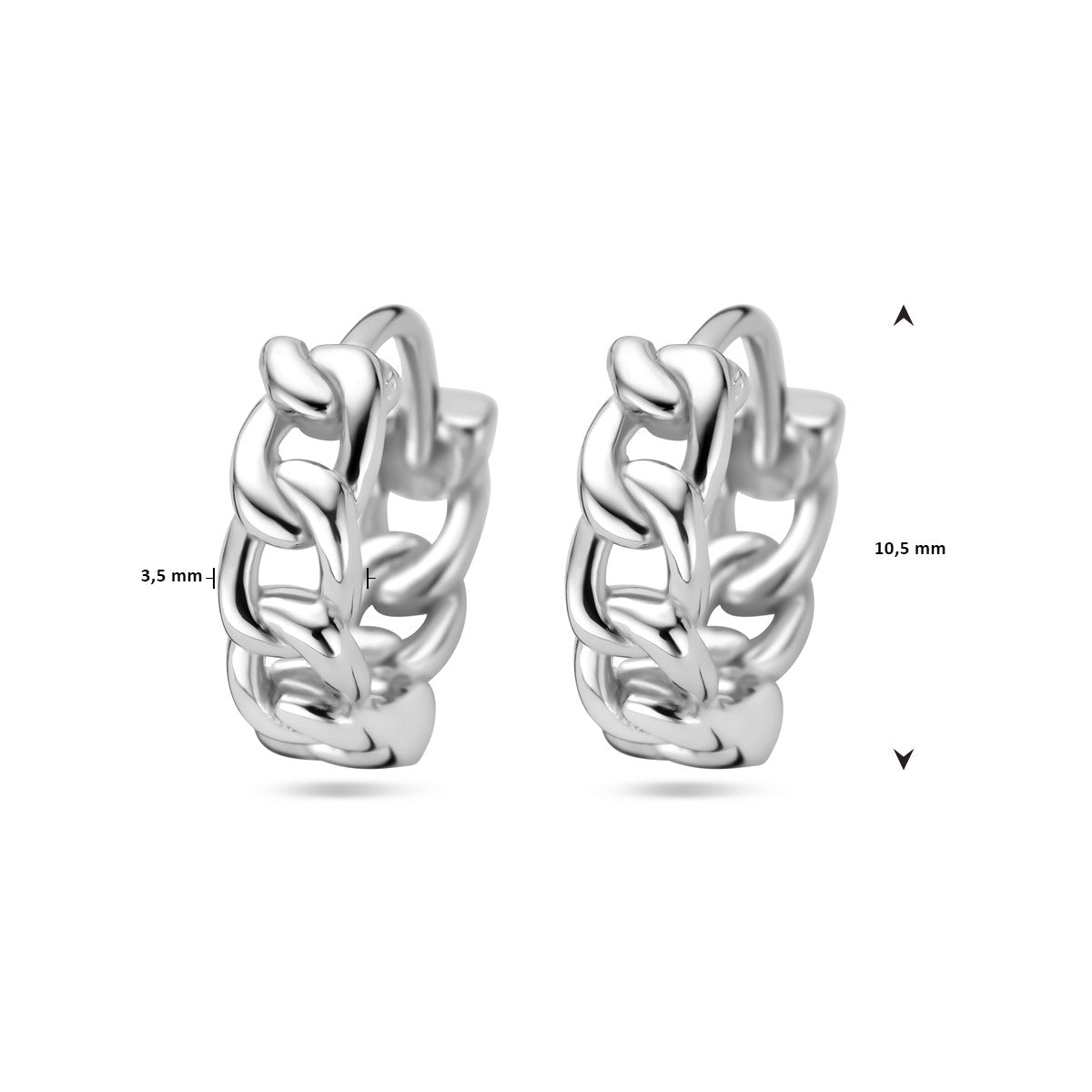 Zilver Gerhodineerd Klapoorringen 1328332 - PansiteNederland.nl