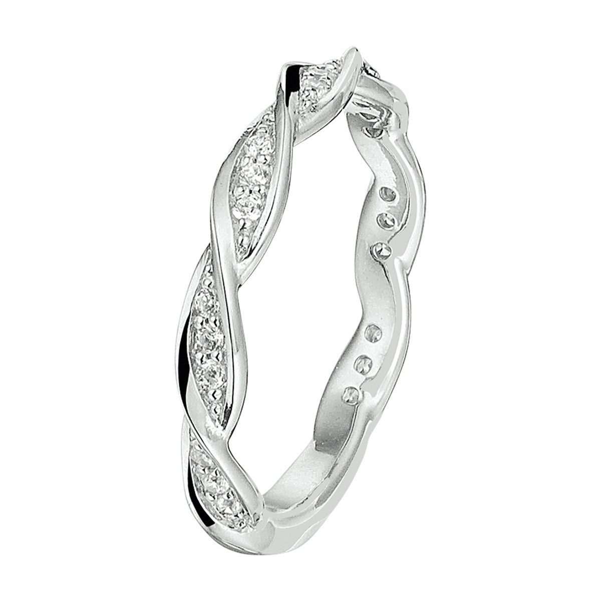 Gerhodineerd Zilver Ring Met Zirkonia 1328355 - PansiteNederland.nl