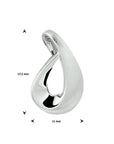 zilver gerhodineerd hanger poli/mat 1328369 - PansiteNederland.nl