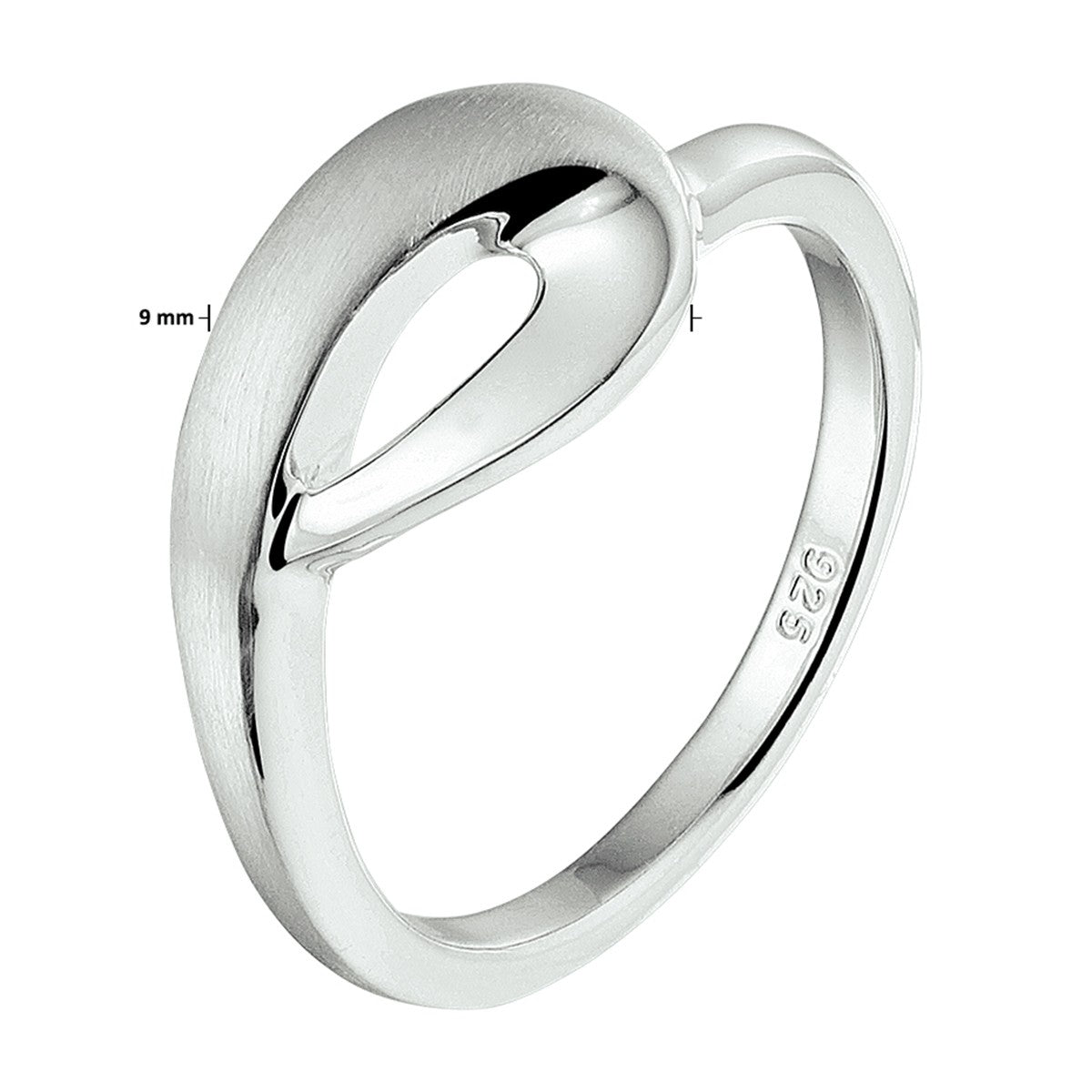 Gerhodineerd Zilver Ring Poli/Mat 1328375 - PansiteNederland.nl