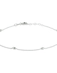 Zilver gerhodineerd enkelbandje bolletjes 2,5 mm 24 + 2 cm 1328389 - PansiteNederland.nl