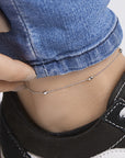Zilver gerhodineerd enkelbandje bolletjes 2,5 mm 24 + 2 cm 1328389 - PansiteNederland.nl