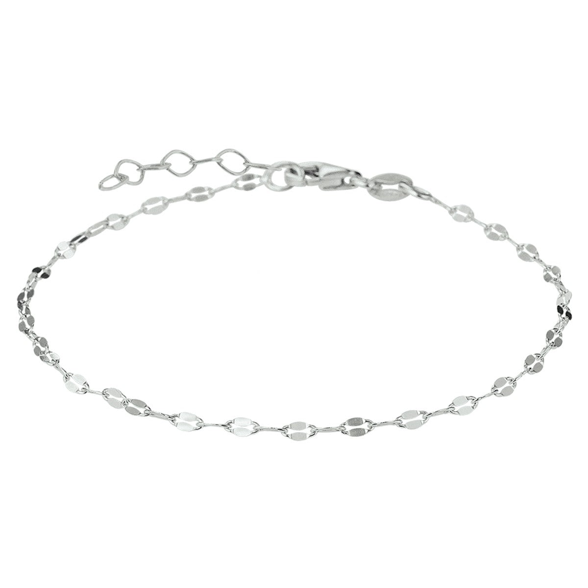 Zilver gerhodineerd enkelbandje 2,2 mm 24 + 2 cm 1328450 - PansiteNederland.nl
