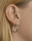 Zilver Gerhodineerd Oorringen Gedraaide Buis 1328506 - PansiteNederland.nl