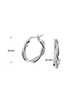Zilver Gerhodineerd Oorringen Gedraaide Buis 1328507 - PansiteNederland.nl