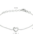 Zilver Gerhodineerd Armband Hart 15 + 3 Cm 1328593 - PansiteNederland.nl