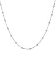zilver gerhodineerd collier bolletjes 2,0 mm 40 + 4 cm 1328620