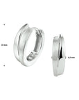 Zilver Gerhodineerd Klapoorringen Poli/Mat 1328701 - PansiteNederland.nl