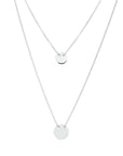 zilver gerhodineerd graveercollier rondjes 42 + 3 cm 1328732
