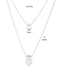 zilver gerhodineerd graveercollier rondjes 42 + 3 cm 1328732