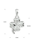 zilver gerhodineerd hanger klaver 1328891 - PansiteNederland.nl