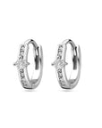 Zilver Gerhodineerd Klapoorringen Zirkonia 1328900 - PansiteNederland.nl