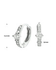 Zilver Gerhodineerd Klapoorringen Zirkonia 1328900 - PansiteNederland.nl