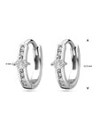 Zilver Gerhodineerd Klapoorringen Zirkonia 1328900 - PansiteNederland.nl
