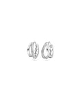 Zilver Gerhodineerd Klapoorringen Zirkonia 1328901 - PansiteNederland.nl