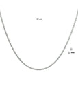 Zilver Gerhodineerd Collier Venetiaans Bol 1,2 mm 1329035 - PansiteNederland.nl
