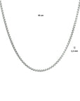 Zilver Gerhodineerd Collier Venetiaans Bol 1,5 mm 1329056 - PansiteNederland.nl