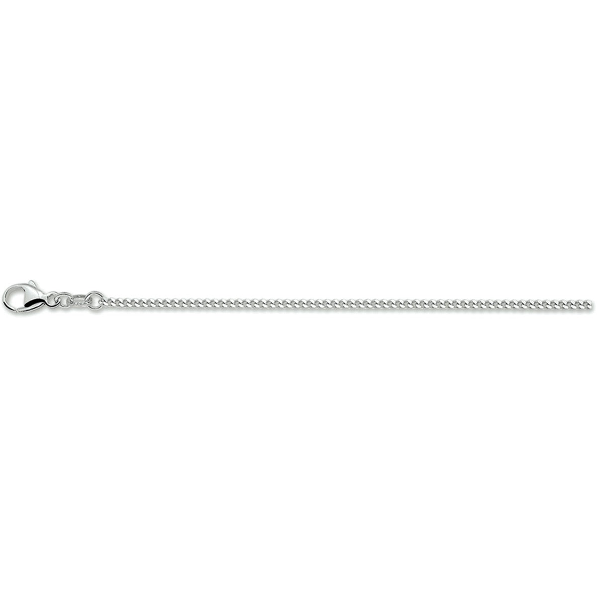 zilver gerhodineerd collier gourmette 4-zijdes geslepen 1,6 mm 41 + 4 cm 1329067 - PansiteNederland.nl