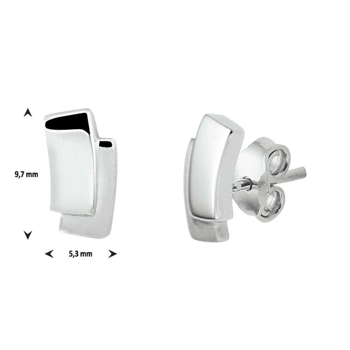 Zilver Gerhodineerd Oorknoppen 1329140 - PansiteNederland.nl