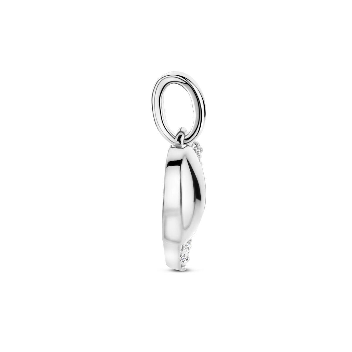 Hanger hart zirkonia zilver