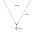 zilver gerhodineerd collier zirkonia 41 + 4 cm 1329191 - PansiteNederland.nl