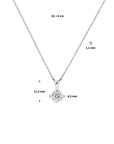 zilver gerhodineerd collier zirkonia 41 + 4 cm 1329192