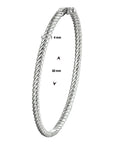 Zilver Gerhodineerd Bangle Scharnier 4,0 X 60 Mm 1329196