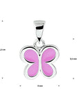 zilver gerhodineerd hanger vlinder 1329218 - PansiteNederland.nl