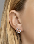 Zilver Gerhodineerd Oorknoppen Rondjes Zirkonia 1329247 - PansiteNederland.nl
