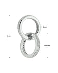 zilver gerhodineerd hanger zirkonia 1329286 - PansiteNederland.nl
