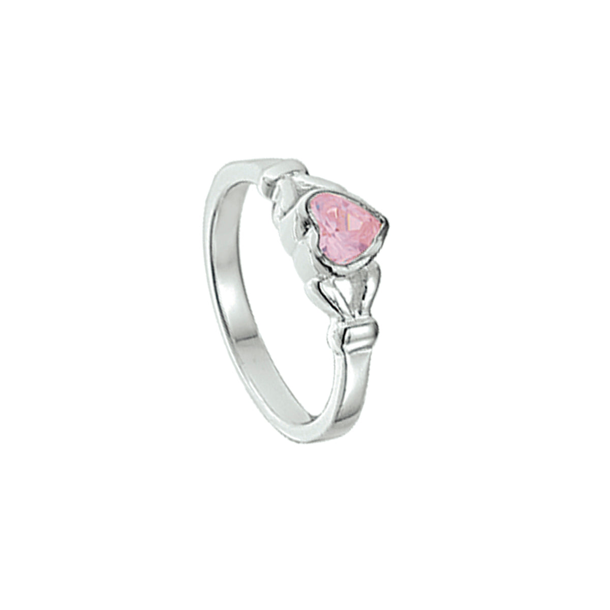 Gerhodineerd Zilveren Ring met Zirkonia voor Kinderen