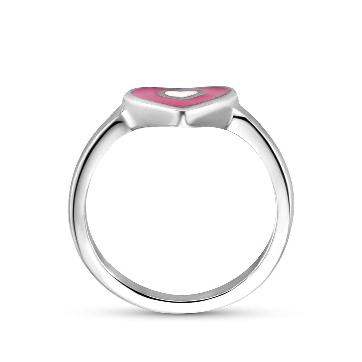Kinderring hart gerhodineerd zilver 7 mm – 1329418